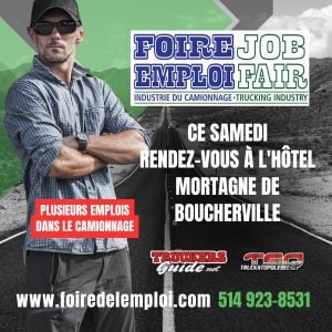 Foire de l'emploi de l'industrie du Camionnage par le promoteur Jean Raymond à Boucherville.