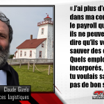 Claude Gizelo explique les défis liés aux chauffeurs incorporés dans l'industrie du transport lors de son entrevue.