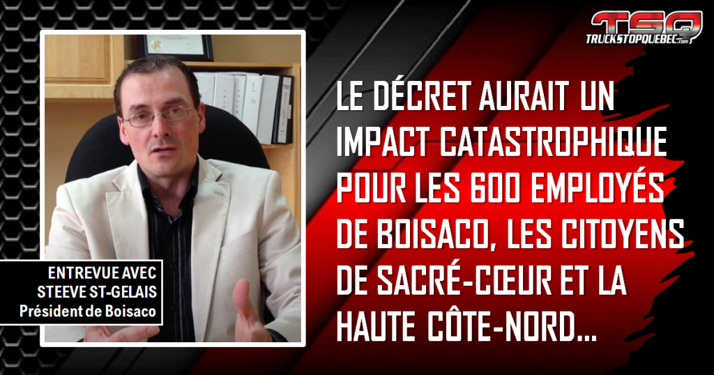 Steeve St-Gelais, président de Boisaco, revient sur le défilé organisé à Sacré-Cœur le 13 septembre pour protester contre le décret de protection du Caribou.