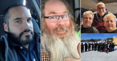 Charles Pellerin, Jean-François Maltais, Pierre Labrie et Dominic Beaulac discutent de recrutement, chauffeur inc. et la Randonnée des Transporteurs.