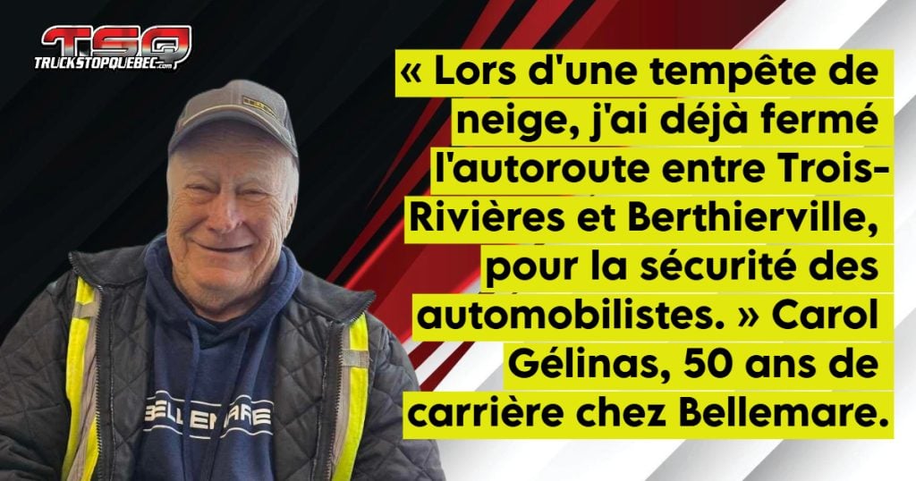 Carol Gélinas fête 50 ans de carrière au sein du Groupe Bellemare, dans le camionnage.