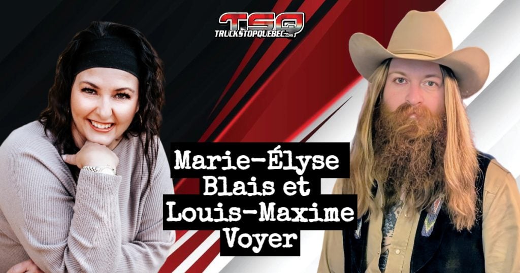 Marie-Élyse Blais et Louis-Maxime Voyer, qui discute dans ce podcast dédié aux camionneurs.