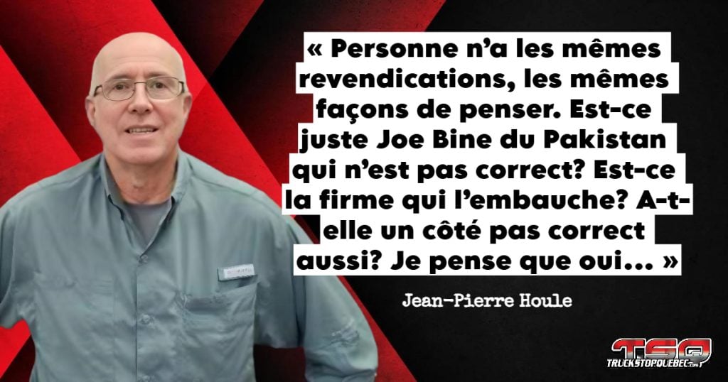 Jean-Pierre Houle, qui nous parle dans ce podcast des groupes dans le camionnage, des chauffeurs inc et du manque de formation.