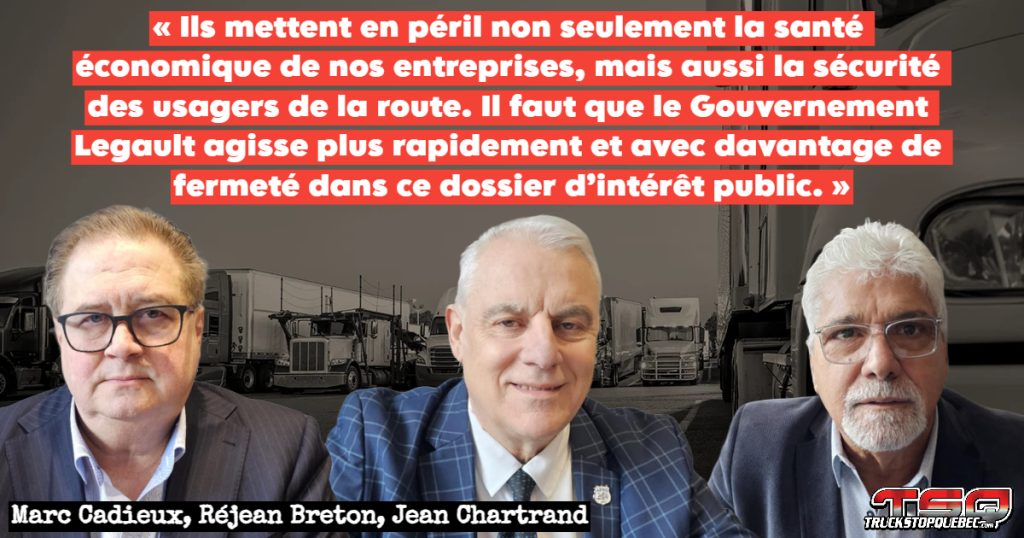 Entrevues suite à la conférence de presse sur le stratagème chauffeur inc avec les intervenants suivants, Marc Cadieux, Réjean Breton et Jean Chartrand.