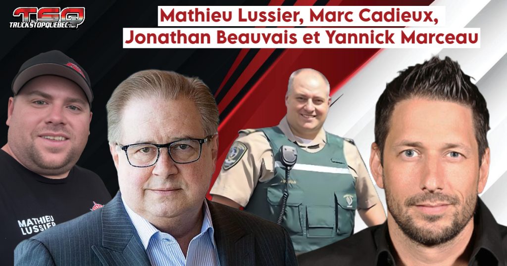 Jonathan Beauvais, lieutenant de Contrôle Routier Québec, Marc Cadieux, PDG de l'ACQ, Yannick Marceau et Mathieu Lussier de Xtrem Chase Québec discutent des résultats des blitz de CRQ, les chauffeurs inc et la météo dans ce podcast du camionnage.