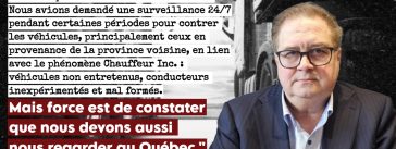 Marc Cadieux, PDG de l’Association du Camionnage du Québec, souligne un bilan préoccupant des opérations de Contrôle Routier Québec, mettant en lumière les infractions commises autant par les camions d’ici que ceux provenant de l’extérieur.