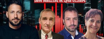 Yannick Marceau, Jean-Claude Daignault, Dave Beaulieu et Lyne Gilbert qui participent à ce podcast du camionnage.