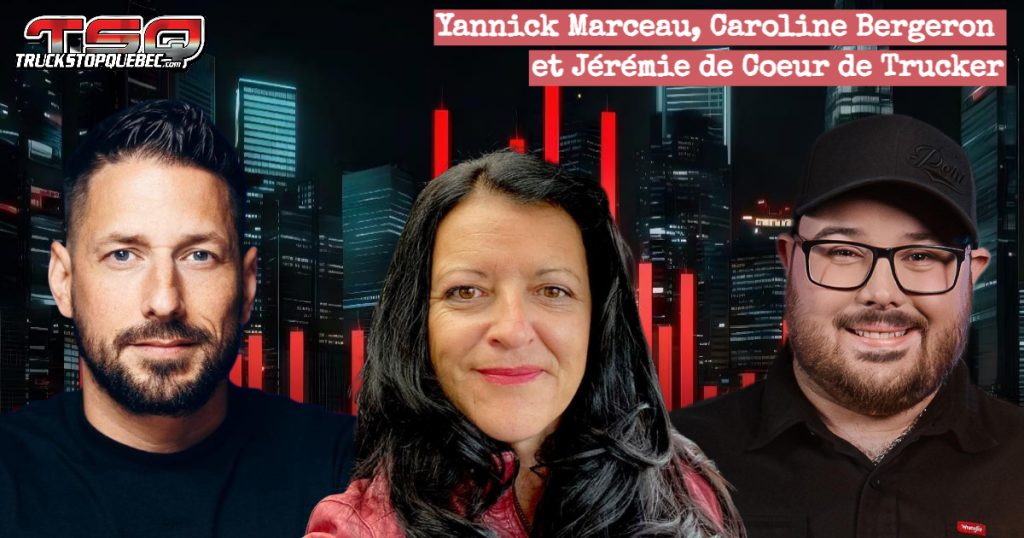 Yannick Marceau, Caroline Bergeron et Jérémie de Coeur de Trucker qui parle actualité, financement dans le camionnage et amour dans ce podcast.