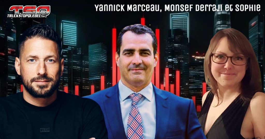 Discussions autour de l'actualité et sur le projet de loi contre Chauffeur Inc. et les défis de formation des camionneurs, avec Yannick Marceau, Monsef Derraji et Sophie Jacob (photo).