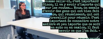 Natacha Gaudreau, qui travaille pour la SAAQ, revient sur son expérience à JE et le pot-de-vin qu'elle a refusé d'un candidat qui souhaitait devenir camionneur.