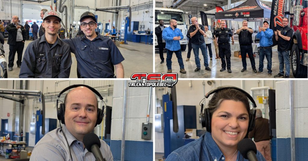 Charles Pellerin et plusieurs acteurs et élèves du CFP Paul-Rousseau (CMVL) qui discutent camionnage et Journée Découverte dans ce podcast.