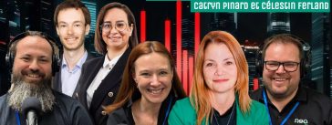 Nicolas Charette-Naud, Jean-Philippe Bertrand, Naoual Rahali, Andréanne Samson, Catryn Pinard et Célestin Ferland qui partagent leur expérience et avancée numérique dans ce podcast du camionnage, en direct du colloque Transport 4.0 d’InnovLOG.