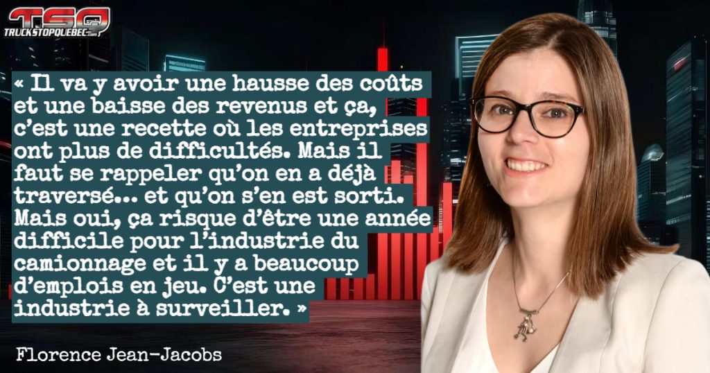 Florence Jean-Jacobs, Économiste principale chez Desjardins, discute des tarifs et de l'économie dans ce podcast du camionnage.