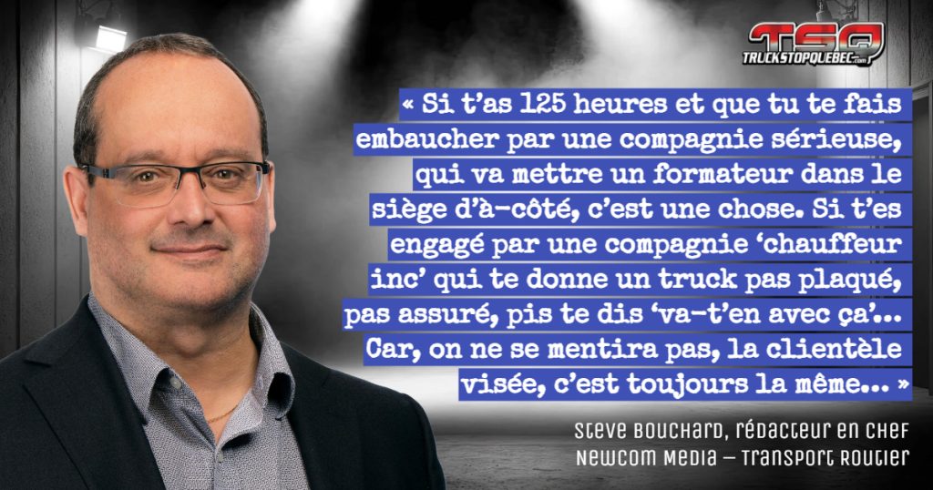 Steve Bouchard, rédacteur en chef Newcom Media – Transport Routier, qui participe à ce podcast du camionnage.