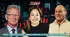 Pierre-Hugues Boisvenu, Nathalie Messias de Camo-Route et Denis Houde, alias Grognon, qui participent à ce podcast sur l'actualité et le camionnage.