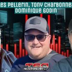 Charles Pellerin, Tony Charbonneau et Dominique Godin, qui discutent camionnage avec Marie Saint-Laurent dans ce podcast sur la radio des camionneurs.