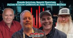 Jean-François Maltais, Claude Quirion, Benoit Therrien et Julien Allaire-Lefebvre qui participent à ce podcast sur la radio des camionneurs!
