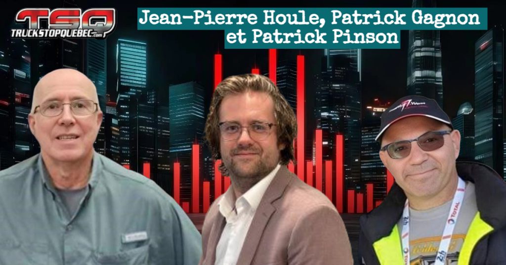  Jean-Pierre Houle, Patrick Pinson et Patrick Gagnon de Trans-West sont en vedette dans un épisode de podcast animé par Marie Saint-Laurent, où il est question de transport, de voyages, de jardinage et de réglementation linguistique pour les camionneurs.