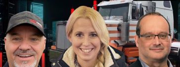 Jason Quirion, Philippe Blouin, Steve Bouchard et Julie Lesage qui participent à ce podcast sur la radio des camionneurs de Truck Stop Québec.