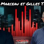 Yannick Marceau et Gilles Tremblay de ProLab, qui parlent actualité et camionnage avec Benoit Therrien sur La Radio des Camionneurs de Truck Stop Québec.