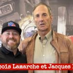 Jacques Lebel, directeur général du Challenge 255, et François Lamarche, président de DL Performance, au studio de Truck Stop Québec pour l'enregistrement du podcast.