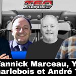 Yannick Marceau, Yves Charlebois, Benoit Therrien et André Tardif sur la radio des Camionneurs de Truck Stop Québec.