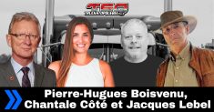 Pierre-Hugues Boisvenu, Chantale Côté de DR Recrutement, Benoit Therrien et Jacques Lebel, qui participent à ce podcast de la radio des camionneurs.