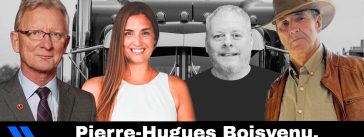 Pierre-Hugues Boisvenu, Chantale Côté de DR Recrutement, Benoit Therrien et Jacques Lebel, qui participent à ce podcast de la radio des camionneurs.