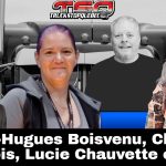 Pierre-Hugues Boisvenu, Chantal Charlebois de SSPT Camionneurs, Benoit Therrien et Lucie Chauvette.