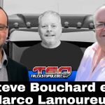 Steve Bouchard du magazine Transport Routier, Benoit Therrien et Marco Lamoureux dans un podcast dédié aux gens de l'industrie du Camionnage.