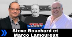 Steve Bouchard du magazine Transport Routier, Benoit Therrien et Marco Lamoureux dans un podcast dédié aux gens de l'industrie du Camionnage.