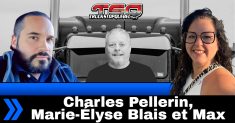 Charles Pellerin, Benoit Therrien, Marie-Élyse Blais et Max, qui nous parlent du camionnage et de rencontres.