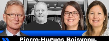 Pierre-Hugues Boisvenu, Benoit Therrien, Sarah Paré et Marie-Claude Paré discutent sur La Radio des Camionneurs.