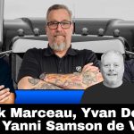 Yannick Marceau, Yvan Domingue et Yanni Samson en compagnie de Benoit Therrien pour parler de la route et du camionnage sur la radio des camionneurs de Truck Stop Québec.