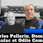 Charles Pellerin, Dominic Beaulac et Odile Comeau, qui participent avec Benoit Therrien à ce podcast du camionnage, la radio des camionneurs.