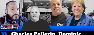 Charles Pellerin, Dominic Beaulac et Odile Comeau, qui participent avec Benoit Therrien à ce podcast du camionnage, la radio des camionneurs.