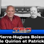 Pierre-Hugues Boisvenu, Claude Quirion et Patrick Gagnon de Trans-West, jasent avec Benoit Therrien de Truck Stop Québec sur la Radio des camionneurs.