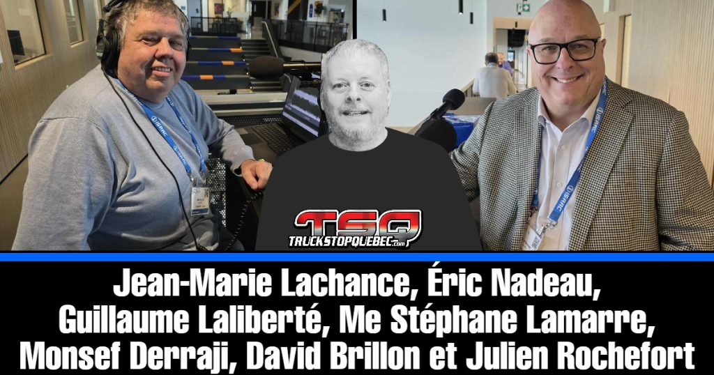 Jean-Marie Lachance (photo), Éric Nadeau, Guillaume Laliberté, Me Stéphane Lamarre (photo), Monsef Derraji, David Brillon et Julien Rochefort ont participé à ce podcast sur la radio des camionneurs en direct de chez ISAAC Instruments à l'occasion de la Conférence des Utilisateurs.
