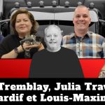 Gilles Tremblay, Julia Travassos, André Tardif et Louis-Maxime Voyer, qui participent à ce podcast avec Benoit Therrien sur la radio des camionneurs de Truck Stop Québec.