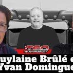 Guylaine Brûlé et Yvan Domingue, qui participent à la radio des camionneurs au micro de Benoit Therrien sur Truck Stop Québec.