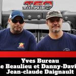 Yves Bureau, Stéphane Beaulieu, Danny-David Renaud et Jean-Claude Daignault, qui discutent voyage et camionnage sur la radio des camionneurs.