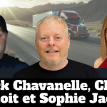 Sur l'image, photos de Patrick Chavanelle, Benoit Therrien et Sophie Jacob qui participent avec Claude à la radio des camionneurs de Truck Stop Québec.