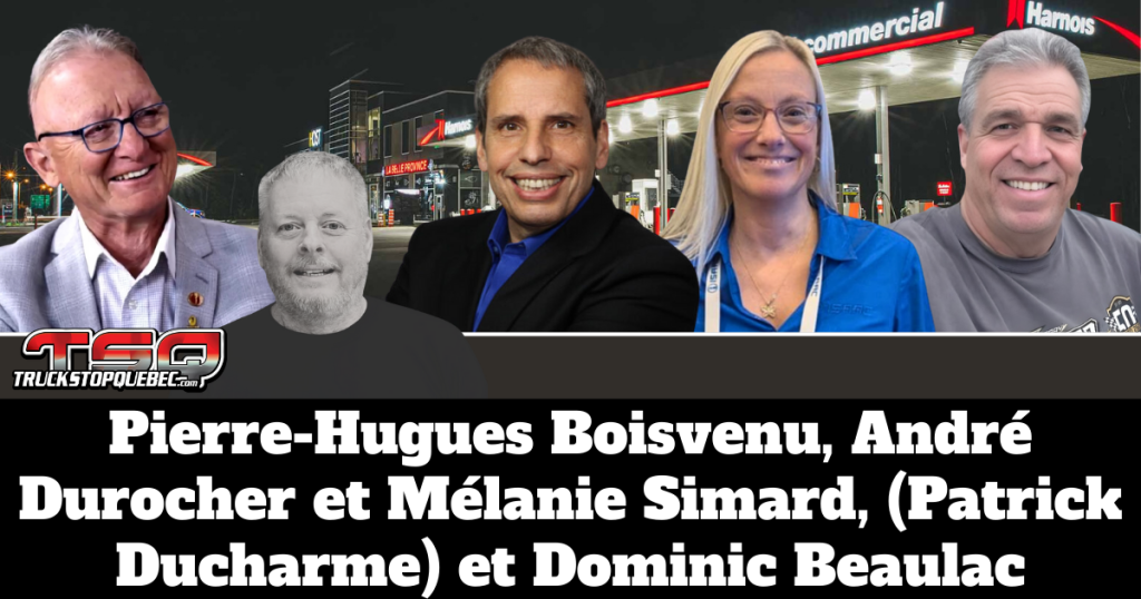 Pierre-Hugues Boisvenu, André Durocher et Mélanie Simard de ISAAC Instruments, Dominic Beaulac et Benoit Therrien qui discutent camionnage et actualité dans ce podcast, avec Patrick Ducharme de Harnois Énergies.