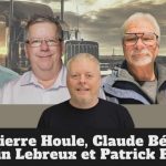 Jean-Pierre Houle, Claude Bélanger, Sylvain Lebreux, et Patrick Pinson, qui participent à ce podcast avec Benoit Therrien, animateur de Truck Stop Québec.