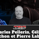 Charles Pellerin, Benoit Therrien et Pierre Labrie sur cette photo, qui participent à ce podcast camionneurs avec Céline Vachon (absente de la photo).