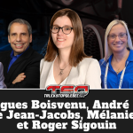 Pierre-Hugues Boisvenu, André Durocher, Mélanie Simard, Roger Sigouin et Florence Jean-Jacobs qui participent à ce podcast sur la radio des camionneurs de Truck Stop Québec.