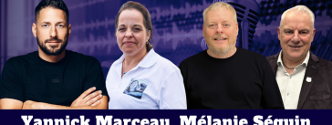 Yannick Marceau, Mélanie Séguin, Benoit Therrien et Réjean Breton de l'APDQ, qui discutent dans ce podcast d'actualités et de camionnage.