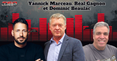 Yannick Marceau, Réal Gagnon et Dominic Beaulac, qui participent à ce podcast sur la radio des camionneurs de Truck Stop Québec.