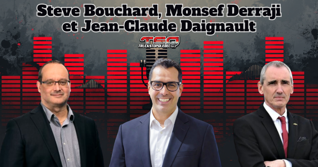 Steve Bouchard, Monsef Derraji et Jean-Claude Daignault, qui participent à la radio de Truck Stop Québec.
