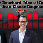 Steve Bouchard, Monsef Derraji et Jean-Claude Daignault, qui participent à la radio de Truck Stop Québec.